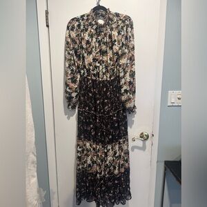 Melloday Floral Long Sleeve Maxi Dress